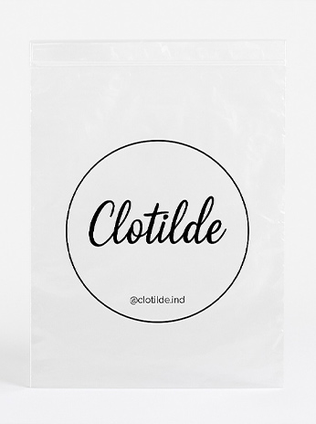 Bolsa tipo sobre en polietileno con adhesivo repegable (cristal o mate)